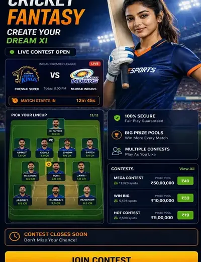 Xwin (xwin bet) fantasy cricket & matchday visual 3